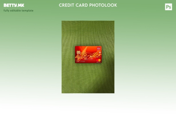 Модерен стил на USA Wells Fargo банка мастер карта photolook преден шаблон